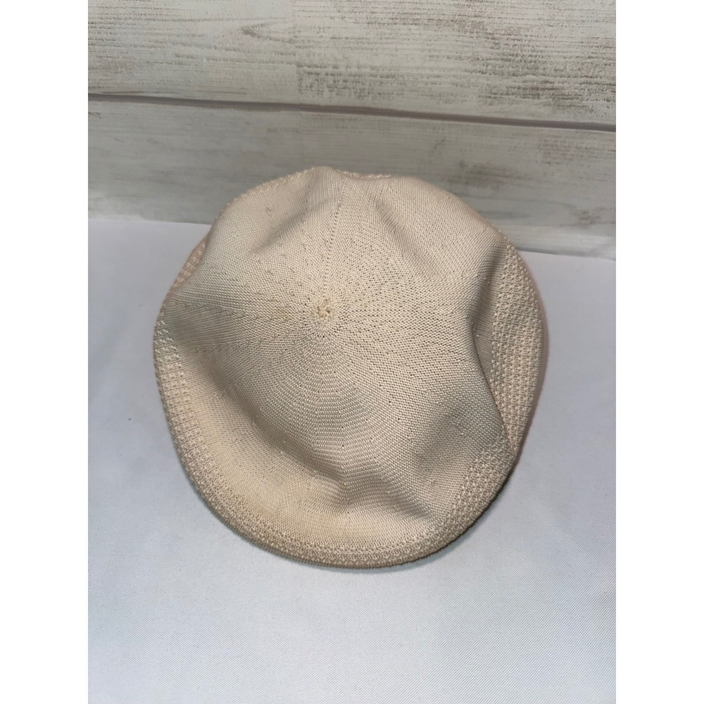 Vintage Cloverdale Cove Cay Knit Ivy Cap Mens Large Cream Mesh Flat Cap USA Made